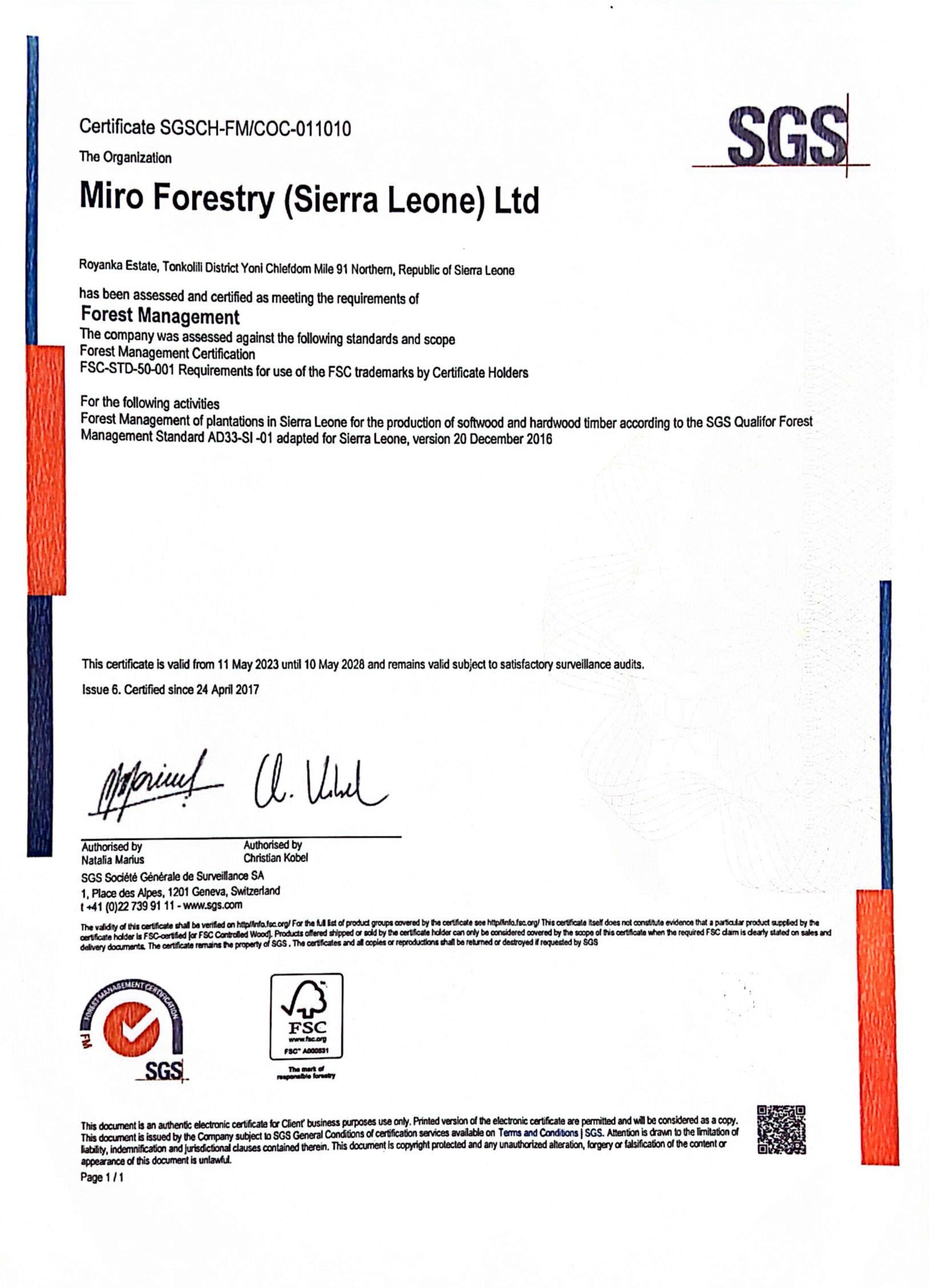 FSC Forest Management